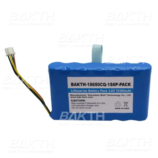 BAKTH-18650CQ-1S6P-PACK, 3.6V, 15300 mAH Lithium Ion Battery