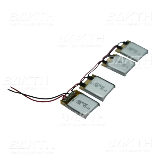 BAKTH-402025P-4P-2 3.7 V 155 mAh 2.22 Wh is a Lithium ion polymer battery pack by BAK Technologies. Designed for various consumer and medical applications.