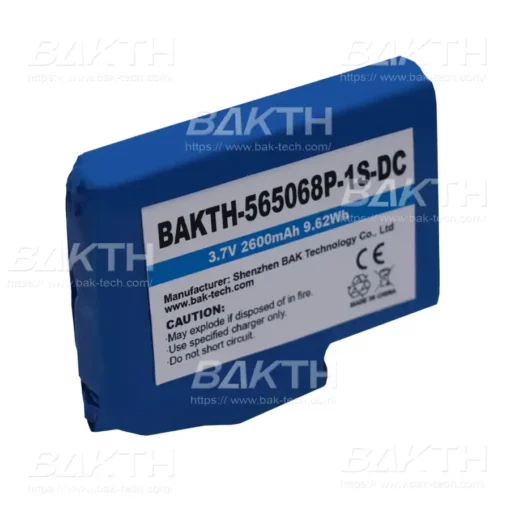 BAKTH-565068P-1S-DC 3.7 V 2600 mAh 9.62 Wh is a Lithium ion polymer battery pack with a DC plug by BAK Technologies. Best for various portable devices.