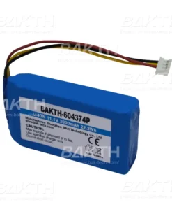 BAKTH-604374P-3S-3 11.1 V 2000 mAh 22.2 Wh is a Lithium ion polymer battery pack by BAK Technologies. Designed for various consumer and medical applications.