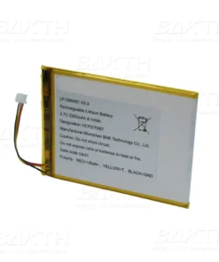 BAKTH-LP-306987-1S-3 3.7 V 2200 mAh 8.14 Wh is a Lithium ion polymer battery by BAK Technologies. Designed for bluetooth speakers and other portable devices.