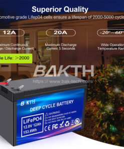 Lifepo4 12.8v 12ah 153.6wh