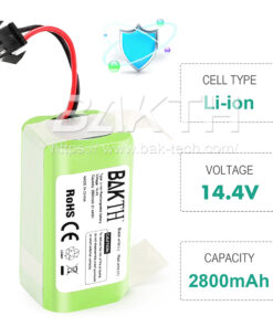 14.4V 2600mAh 锂离子替换电池，适用于机器人吸尘器