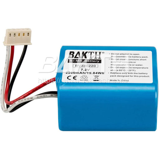 BAKTH-200AA-6S-5M 7.2V 2200mAh | Batería Ni-Mh de repuesto para aspiradora, 7,2V, 2200mAh | Batería doméstica: Voltaje: 7,2 V Capacidad: 2200 mAh