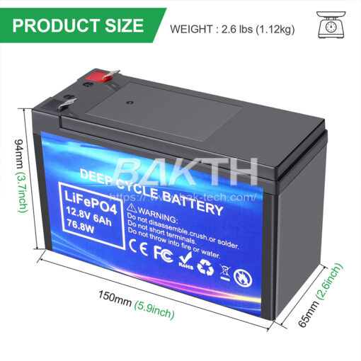 BAKTH 32700FE 4S C 12.8V 6Ah 76.8 Wh