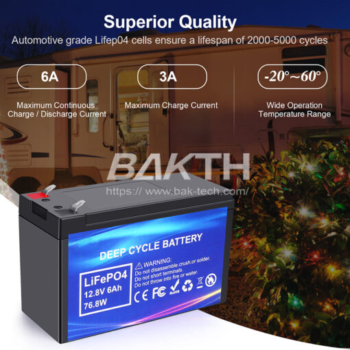 BAKTH 32700FE 4S C 12.8V 6Ah 76.8 Wh lifepo4 battery