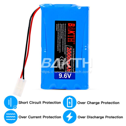 Bateria Ni-Mh Bateria BAKTH 9,6V 2000mAh