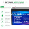 BAKTH 32700FE 4S2P C 12,8V 12Ah 153,6 Wh Akku Lifepo4