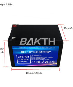 BAKTH 32700FE 4S2P C 12,8 V 12 Ah 153,6 Wh Lifepo4-Akku